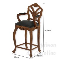 10000096bis chaise de bar merisier cuir noir