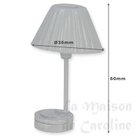 2282-bis lampe de table led blanche plissee