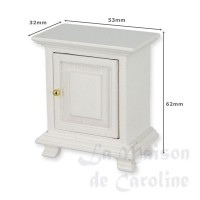 27461-bis table de nuit 1 porte blanc