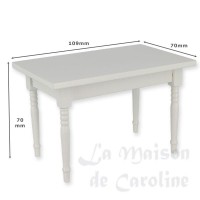 27501-bis table de cuisine rectang blanche