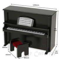 27528-bis piano droit avec tabouret noir