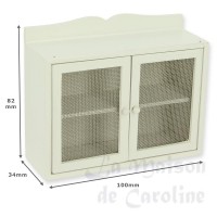 27621-bis meuble suspendu grillage blanc