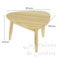 27850bis table triangulaire verni