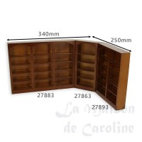 27883bis2 bibliotheque triple noyer