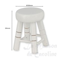 30191-bis 2 tabourets bas blanc