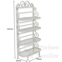 30831-bis etagere de boulanger en metal blanche