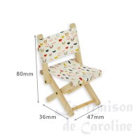 30999bis chaise de jardin non verni tissu