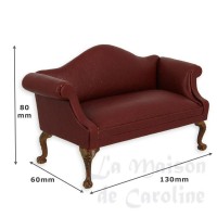389170-bis sofa club noyer-cuir rouge bordeaux