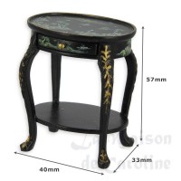 395685-bis table d appoint ovale noir motif chinois