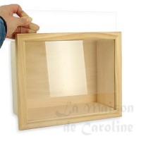 4010bis vitrine en kit en bois vitre plexicoulissante