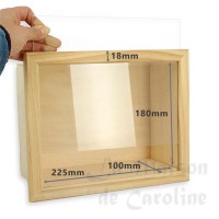 4010bis1 vitrine en kit en bois vitre plexicoulissante