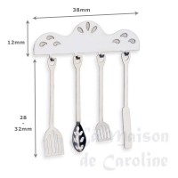 720312-bis set 4 ustensiles cuisine support argent