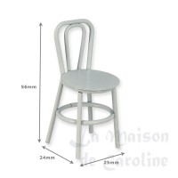 72491-bis chaise de cafe en metal blanche