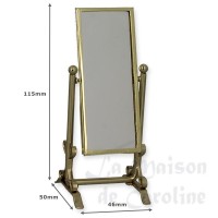 76620-bis miroir rectangulaire sur pied laiton