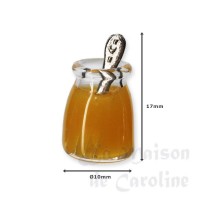 77370-bis pot de miel avec cuillere