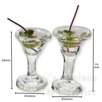 77410-bis 2 verres a cocktail avec olives vertes