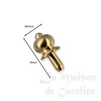 797503-bis 6 boutons de porte en laiton