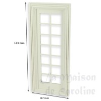 81101-bis porte simple petits carreaux blanche