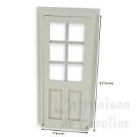 81121-bis1 porte moitie vitree, blanche