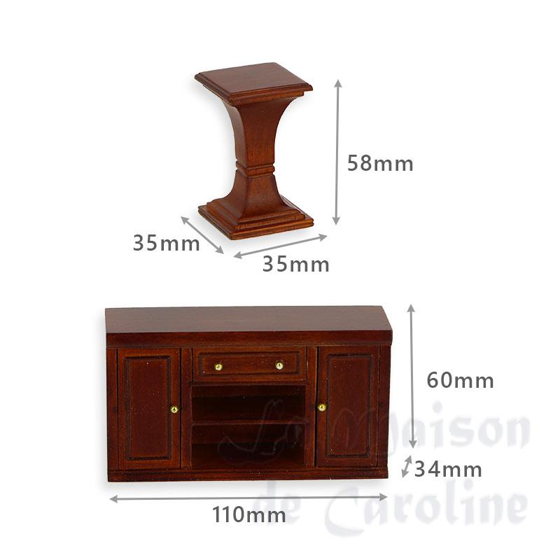 Set de bureau 4 pièces merisier Bilder 1