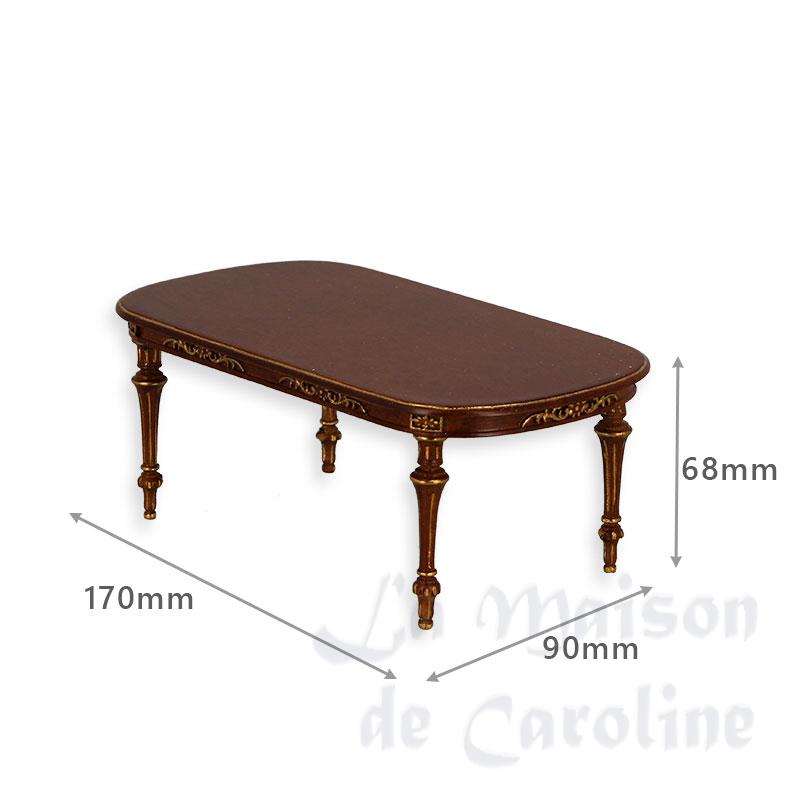 Table Louis XVI rectangulaire merisier or Bilder 1