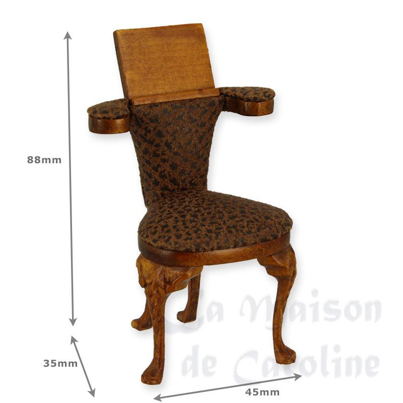 Fauteuil merisier 1/12 Fauteuil merisier 1/12