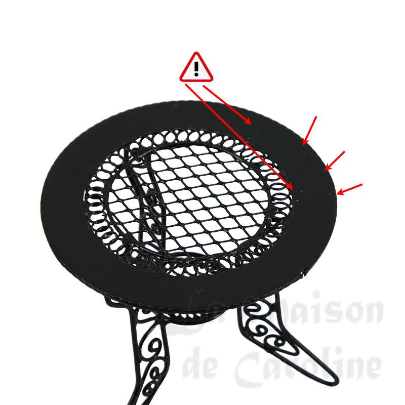 Salon de jardin antique noir, 5 pcs - mal peint Bilder 1