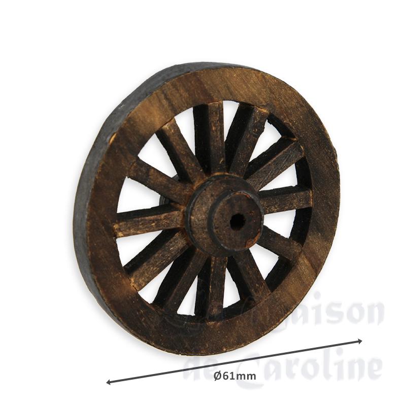 Moyenne roue en bois miniature 1/12 photo 2 Moyenne roue en bois miniature 1/12 photo 2