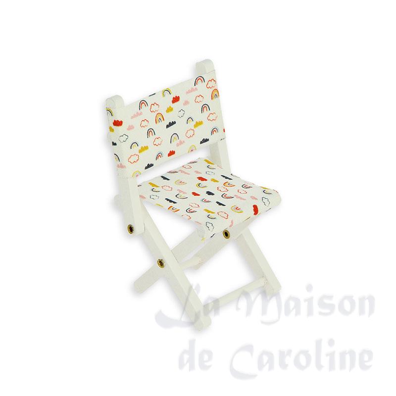 Chaise de jardin blanc tissu, Jardin