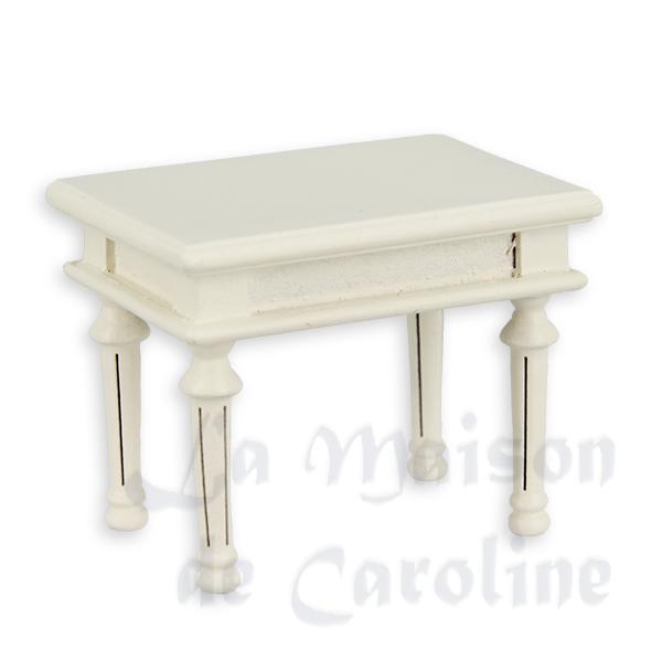 Table d appoint Louis XVI ivoire meuble miniature 1/12 Table d appoint Louis XVI ivoire meuble miniature 1/12