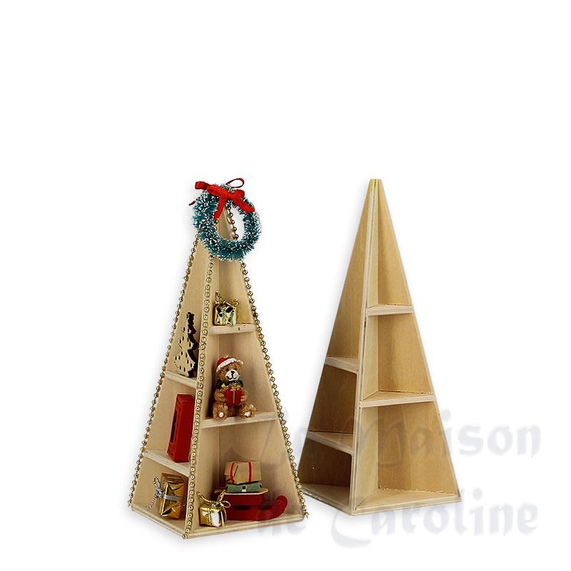 Petite pyramide nature sans déco 17cm, Noël