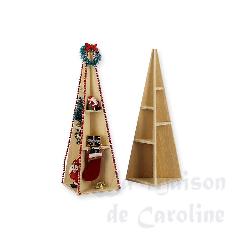 Pyramide miniature moyen nature sans déco 24cm, Noël