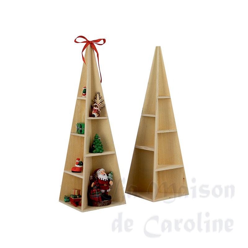 Grande pyramide miniature nature sans déco 30cm, Noël