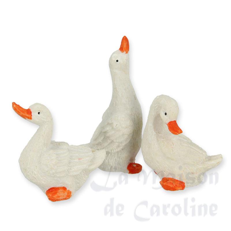 Oie blanche en résine(divers. positions) miniature 1/12