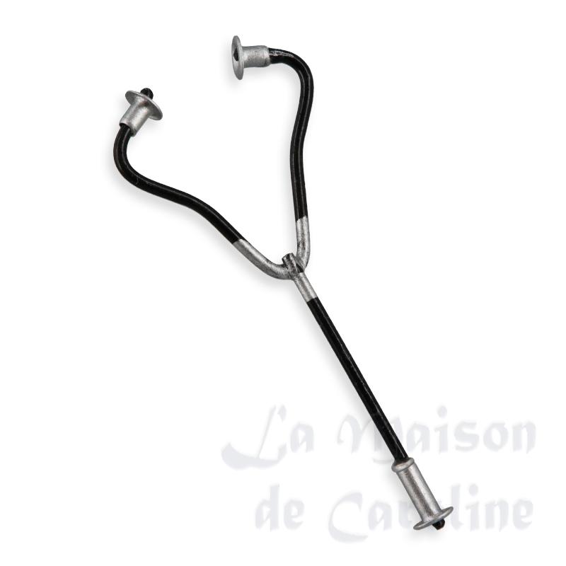 Stéthoscope en métal miniature 1/12