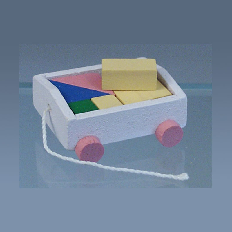 Charriot de jouets avec cubes, Miniatures