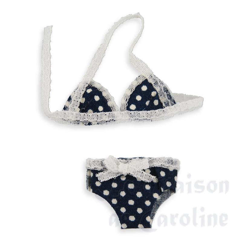 Maillot de bain bleu marine miniature 1/12
