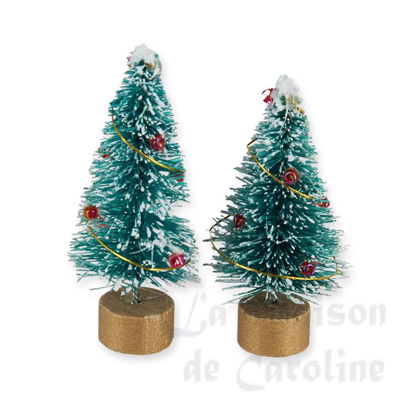2 mini sapins de Noël, Miniatures