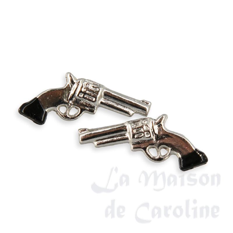 2 Pistolets, révolvers miniature 1/12