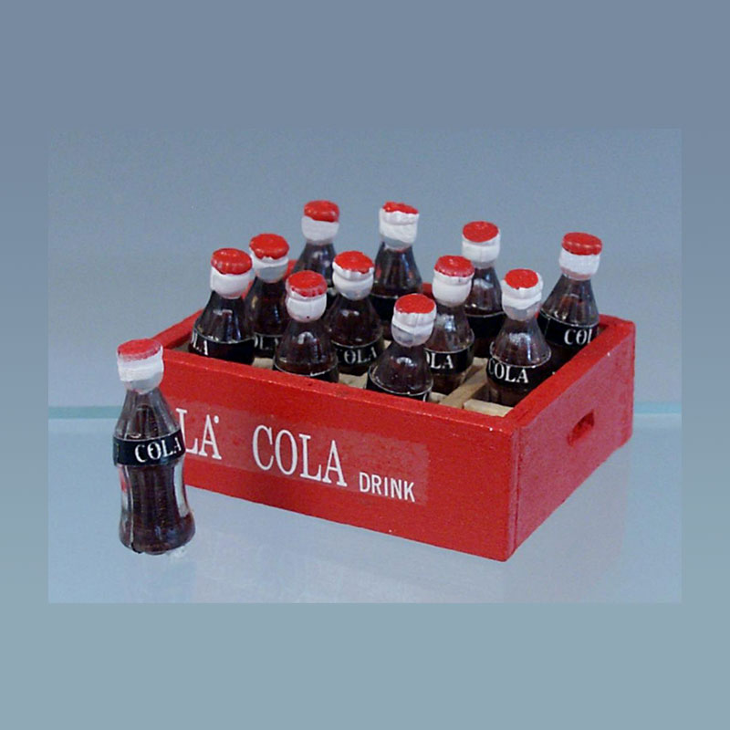 Caisse Cola-Cola avec 12 bouteilles, Miniatures