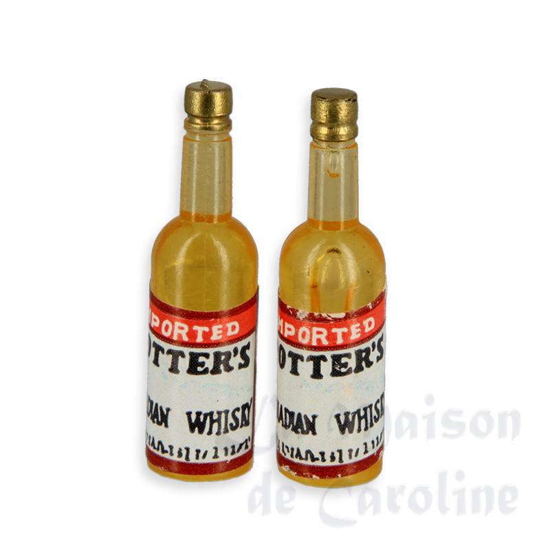 2 bouteilles jaunes miniature 1/12