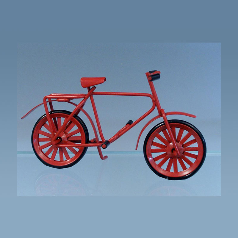Vélo rouge en métal, Miniatures