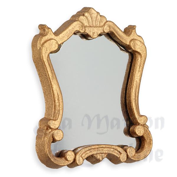 Miroir doré taupe mat en résine miniature 1/12