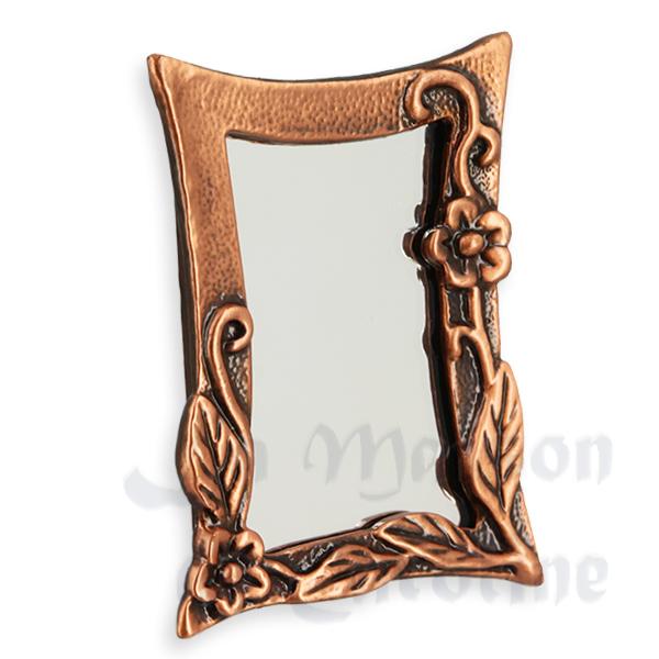 Miroir cuivre Art Déco miniature 1/12