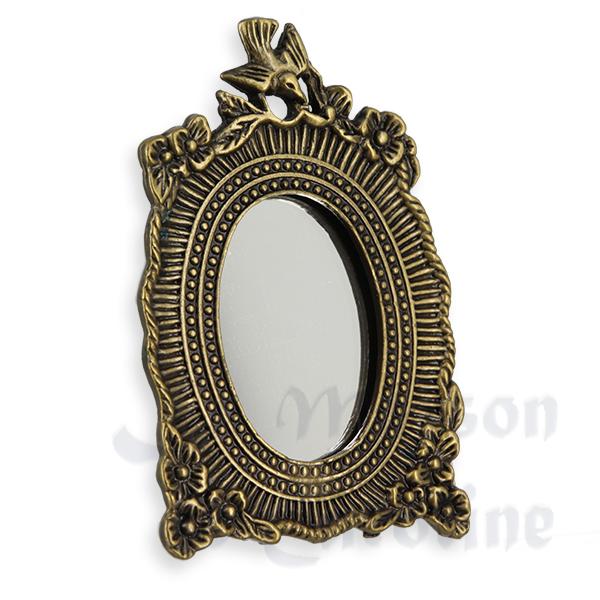 Miroir laiton oval miniature 1/12