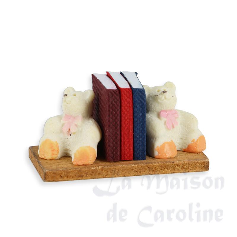 Serre-livres nounours miniature 1/12