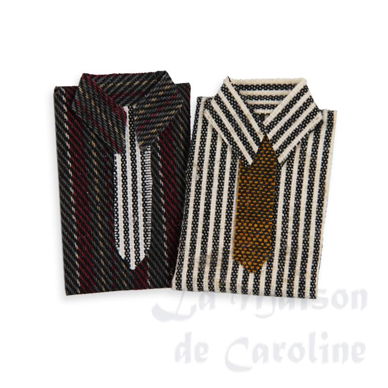 2 chemises et cravates assorties miniature 1/12