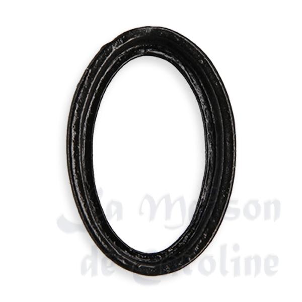 Petit cadre oval noir miniature 1/12