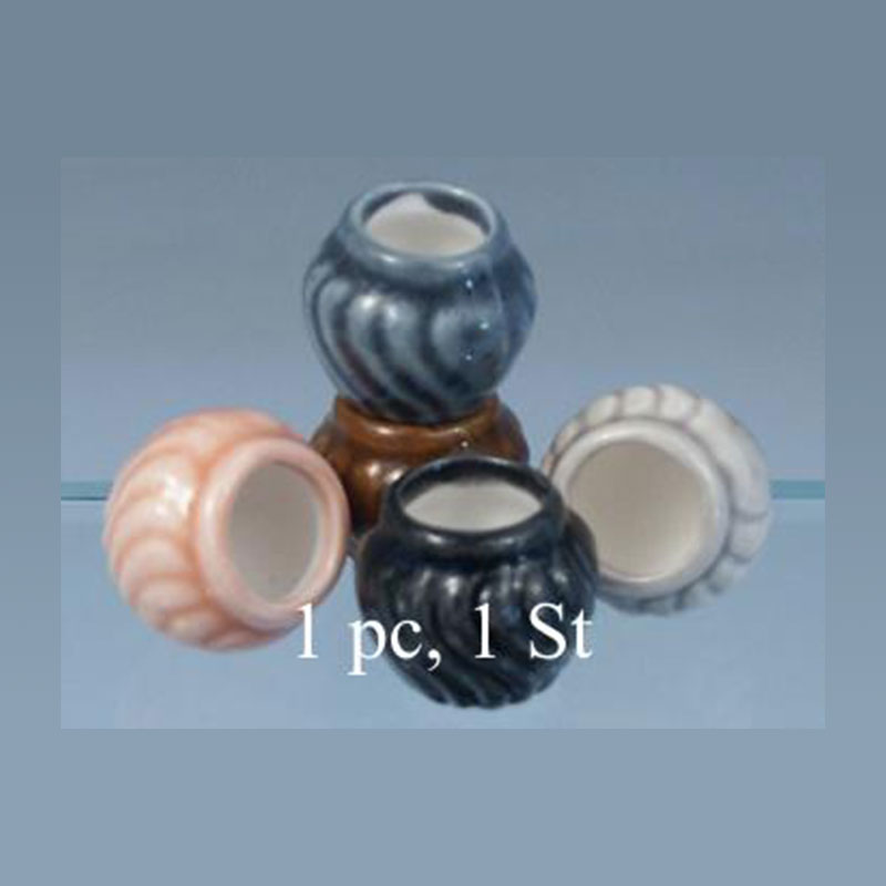 Vase rond vernissé (divers coloris), Miniatures