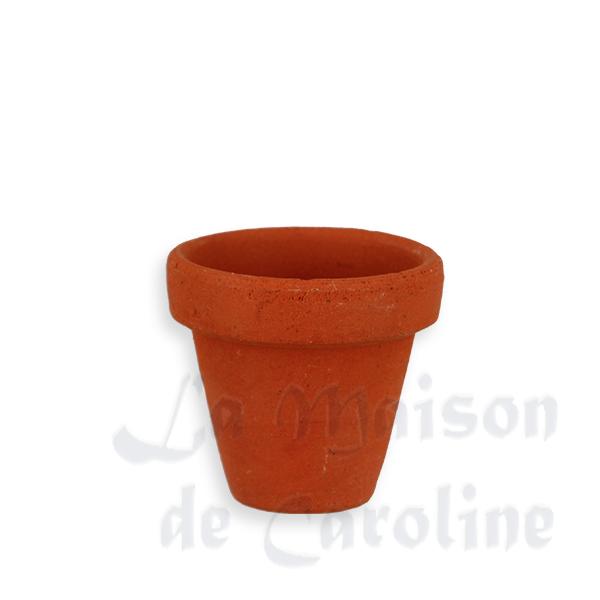 Grand pot de fleur en terre cuite miniature 1/12